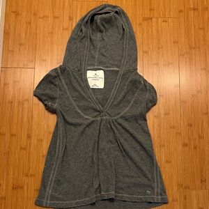 Abercrombie & Fitch Heather Gray Hooded Top